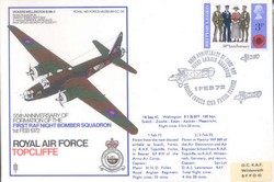 SC26a RAF Topcliffe - Formation of the first RAF Night Bomber Squadron - Vickers Wellington Mk3