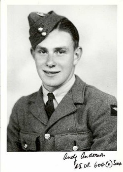 RAF 604 Battle of Britain aircrew ANDERSON signed photo