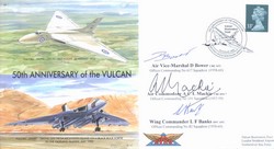 VRT1a 50th Anniversary of the Avro Vulcan signed Cramer, Tanner & Bradley